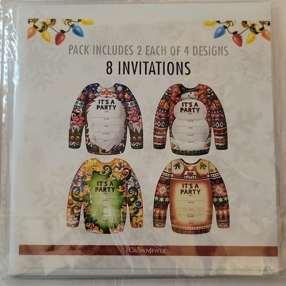 Ugly Christmas Sweater Party Invitations